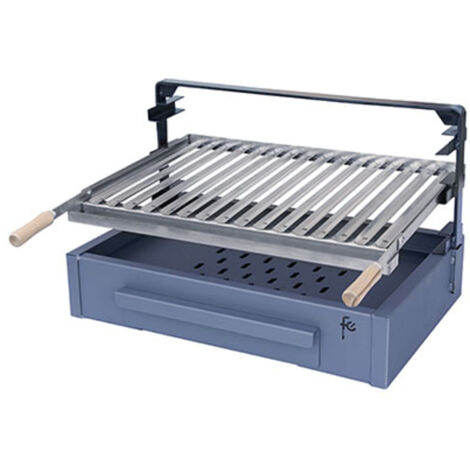 FLORES CORTES - 38976 - Soporte Barbacoa con Cajón y Parrilla Inoxidable 800 x 430 x 420 mm.