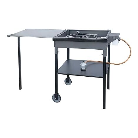 FLORES CORTES - 33702 - Paellero Plancha para Gas 770 x 530 x 900 con Ruedas