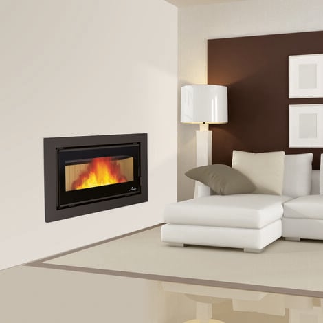 BRONPI - Estufa Insertable de Leña con Turbinas Modelo FLORIDA-P 14 kW