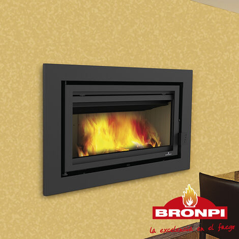BRONPI - Estufa Insertable de Leña con Turbinas Modelo FLORIDA-P 14 kW