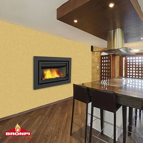 BRONPI - Estufa Insertable de Leña con Turbinas Modelo FLORIDA-P 14 kW