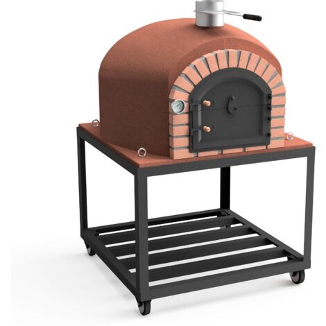 MOVELAR - Horno de Leña Exterior de Obra GRAN CANÁRIA (Negro - 80 x 80 x 170 cm) – Horno exterior vertical de obra, ideal para jardín, aislado con corcho, cocción con leña - REF: M00186 (1/5)