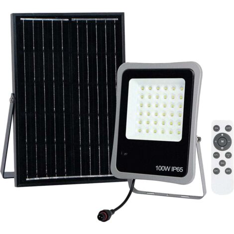AYERBE - 620810 - Foco Solar de 100 W con Mando a Distancia (1/5)
