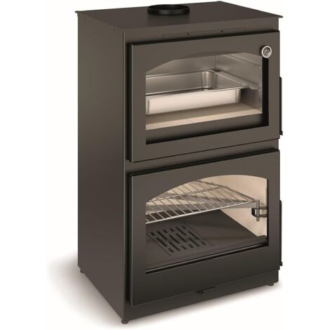 TJ - Estufa con horno de leña Modelo GOR de 7,2 kW