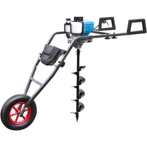 LEMAN - Ahoyadora Térmica LOTAR053, 52 cm³, 1700 W, Carretilla para Facil Transporte, Brocas Ø 300 mm Máx