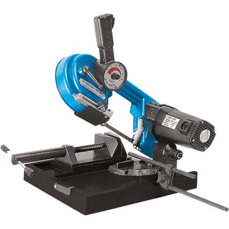 LEMAN - Sierra de cinta para metales SRM100 1500W con variador de velocidad, hoja HSS bimetálica y corte hasta Ø100 mm