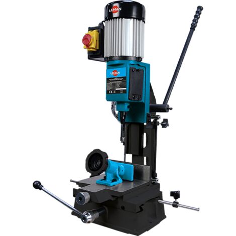 LEMAN - Escopledora de Banco MOR375, 550 W, Mandril 3-13 mm, Recorrido Cabezal 120 mm, Mortajadora Profesional para Madera