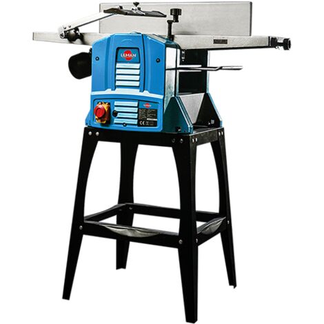LEMAN - Regruesadora Cepilladora LODRA260, 260 mm, Motor 1500 W, 2 Cuchillas HSS, Avance Automático, Mesa Inclinable 45°
