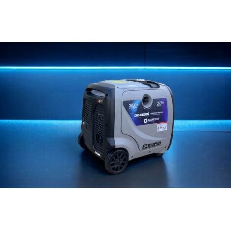DAGARTECH - Generador Inverter DG4000i a Gasolina 230V 3,5 kW Continuos 3,8 kW Máx con Arranque Eléctrico, Bajo Consumo, PowerPulse y Kit Transporte