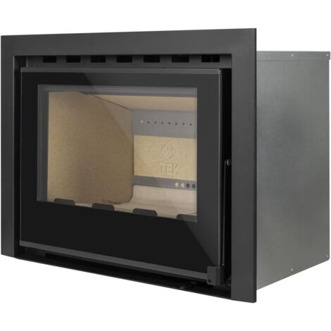 Insertable de leña Artek Vision 70 – Recuperador de calor 9 kW Rendimiento 75 % Calienta hasta 321 m³ Acero reforzado Vermiculita Cristal panorámico
