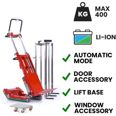 Carretilla sube escaleras eléctrica Skipper Lift para carpintería con elevación de carga batería de litio base con ruedas 400 kg