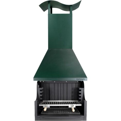 MF - Barbacoa de leña y carbón estilo argentino para jardín modelo Coven verde