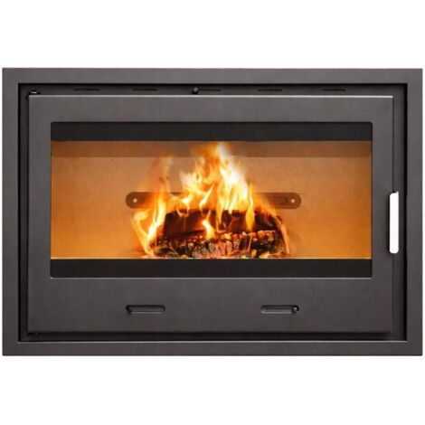 MF - Insertable de Leña Eire 80 de 12 kW para Chimenea de Obra Cassette Compacto con Alto Rendimiento Térmico