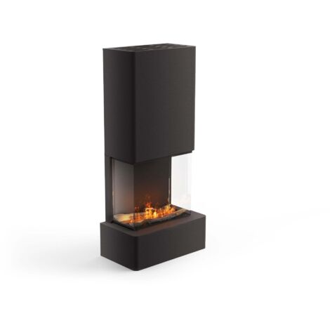 MF - Chimenea decorativa panorámica de vapor de agua para interior Aura con control remoto