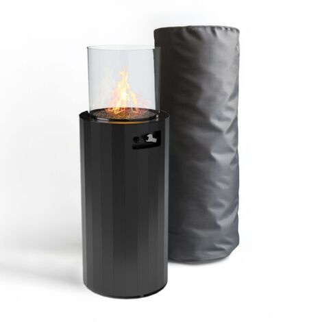 MF - Calefactor de gas exterior Bino hasta 8 kW cilíndrico portátil negro