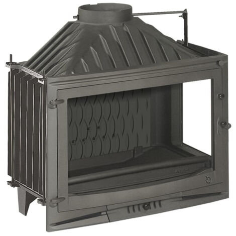 Hogar de Leña de Hierro Fundido SELENIC LATERAL DERECHO de 10 kW y Salida Superior de 200 mm