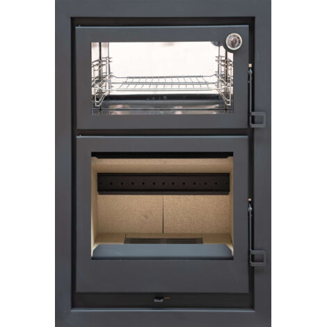 Horno Encastrable de Leña de Acero FORNO E de 7,4 kW y Salida Superior de 150 mm