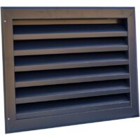 JOIMA - Rejilla de Ventilación de Aluminio. Lamas Fijas en Forma de " Z ". Modelo TORRALBA. 90 CM ANCHO x 100 CM ALTO (Medidas Interiores)