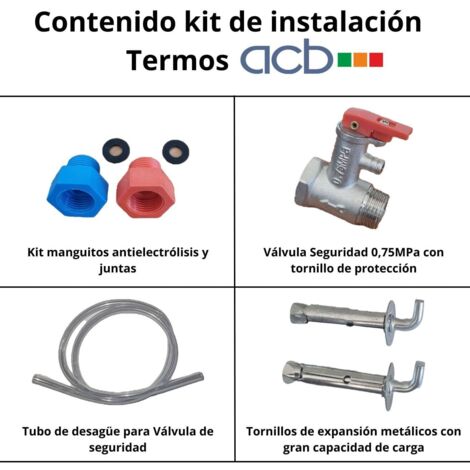 TERMO ELECTRICO 100 LITROS VERTICAL ACB EUROPE TN100V