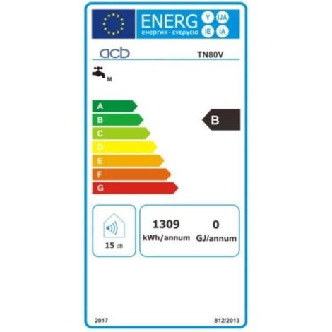 TERMO ELECTRICO 80 LITROS VERTICAL ACB EUROPE TN80V