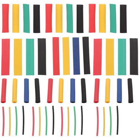 Lot De 560 Gaines Thermorétractables Noires | Rapport 2:1, Diamètres 1 à 13 Mm | Ignifuge, Isolation électrique | Pour Câbles, Soudure, Réparations