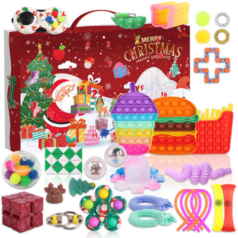 Autres decorations de Noel coffre a jouets mystere de Noel pour enfants jeu Push 3D jouet anti voix calendrier de l Avent boite aveugle