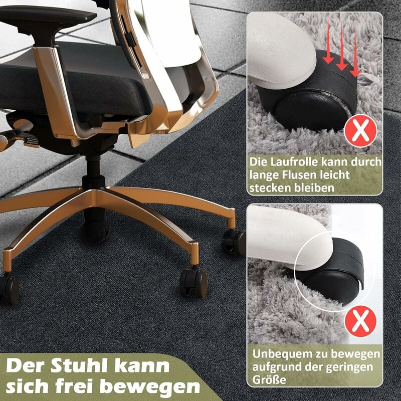 Tapis de protection pour sol chaise de bureau transparent 100x140cm