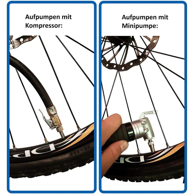 Aiguille De Pompe À Vélo,Ensemble D'Adaptateurs De Pompe De Pneu De  Gonflage De Vélo En Laiton Anti-Fuite