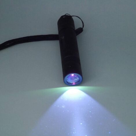 Lampe de poche UV 365nm Lumière UV noire Lampe UV professionnelle Lampe rechargeable Durcissement Colle UV Scorpion Photographie Vérification de la monnaie