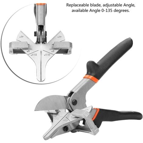 Outils de cisaillement de coupe à onglets multi-angles, ciseaux universels  à fil à angle 45-135 degrés outil de coupe à main de cisaillement (1)