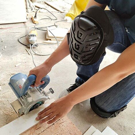 Genouillères Professionnelles HOMIKLSA - Coussin Gel, Sangles Réglables, Antidérapantes - Pour Jardinage, Bricolage, Sport