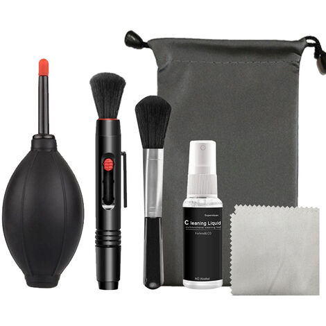 Kit De Nettoyage D'appareil Photo Avec Tampons De Nettoyage De Capteur, Souffleur D'air, Brosse