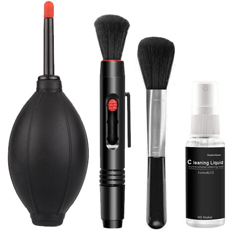 Kit De Nettoyage Appareil Photo 43 Pièces - Souffleur, Stylos, Chiffons, Liquide Pour Objectifs Et Capteurs