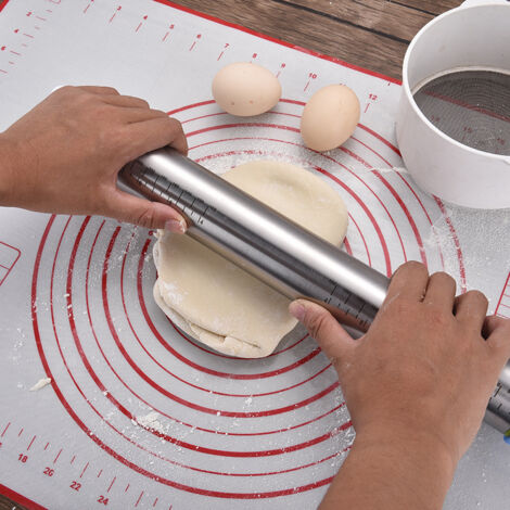 Tapis de pâte en silicone Tapis de cuisson 40 30cm avec rouleau de