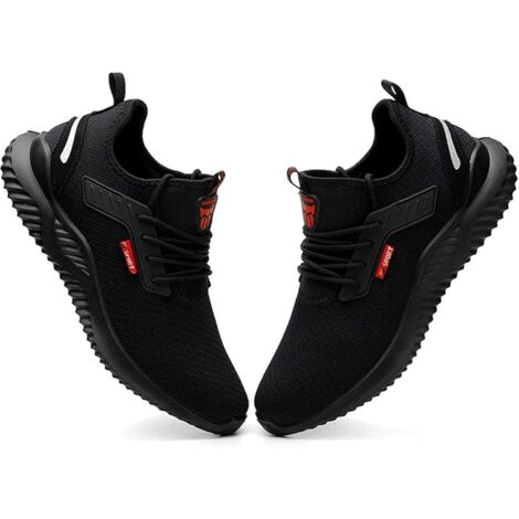 Chaussures de Sécurité Homme Femme Chaussures de Travail Légère Respirant Embout Acier Protection Basket de Securite （42  EU）