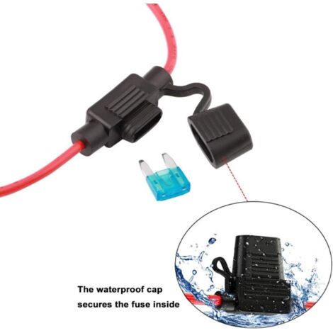 5 Porte-fusibles à Lame étanches Avec Fil - 12V 30A, Pour Voiture, Camping-car, Bateau - Installation Facile Et Fiable - 9