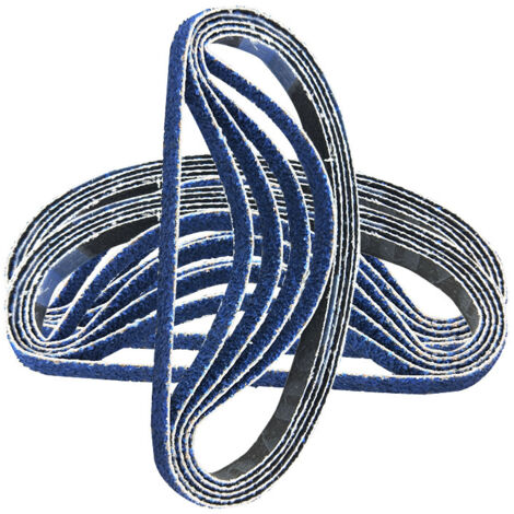 Senmai Tools 15 Pièces Bandes Abrasives 65 X 410 Mm, (grain 40 80 120