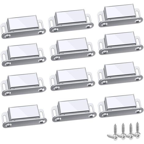 Aimants De Fermeture Forte Pour Portes D'armoire - Force 30 Livres, Loquet Magnétique Invisible