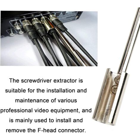 Outil D'Extraction Connecteur BNC Et F - Tournevis Acier Chromé Pour Électriciens - Rouge