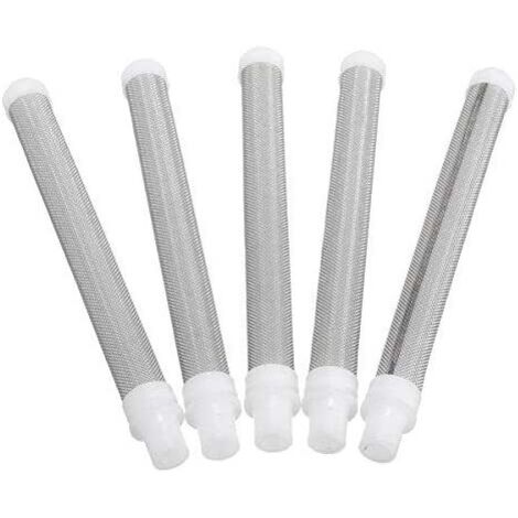 Filtres Pour Pistolet Airless Wagner - Lot De 5, 60 Mesh, 100 Mm - En Acier Inoxydable Et Plastique