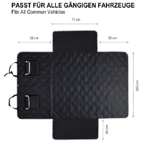 Accessoires de voiture pour chien- Protection Coffre Voiture pour Chien avec Protection latérale Universelle – Tapis de Protection Robuste pour Chien, 185 x 103 cm Couverture de Coffre pour Toutes Les