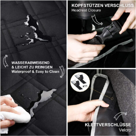 Accessoires de voiture pour chien- Protection Coffre Voiture pour Chien avec Protection latérale Universelle – Tapis de Protection Robuste pour Chien, 185 x 103 cm Couverture de Coffre pour Toutes Les