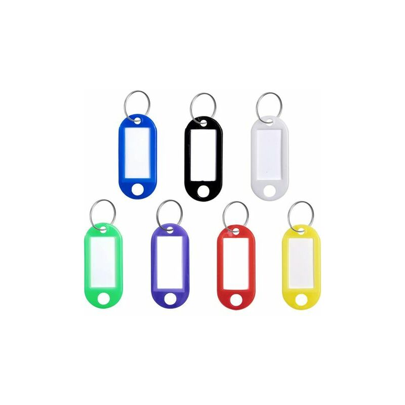 70 Pcs Porte-Clés en Plastique Étiquette 7 Couleurs Porte-Clés Porte-Clés  Porte-Clés avec Étiquettes en Plastique pour les Bureaux à Domicile  Étiquettes de Bagages d'Identification pour Animaux de Compagnie 