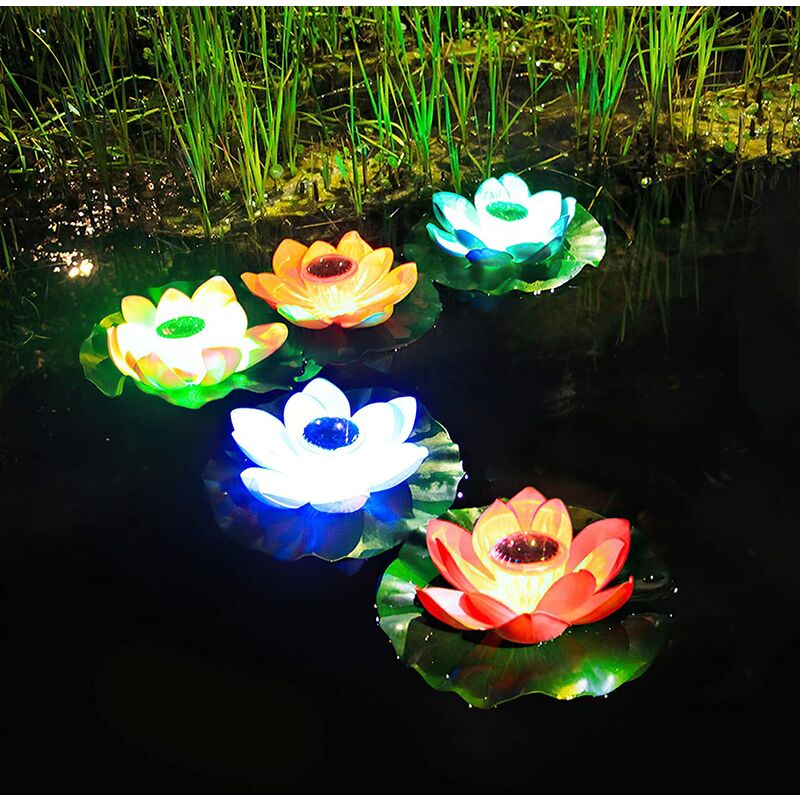 Lumière solaire extérieure de flotteur d'eau de lumière, décoration de lumière  d'étang de partie