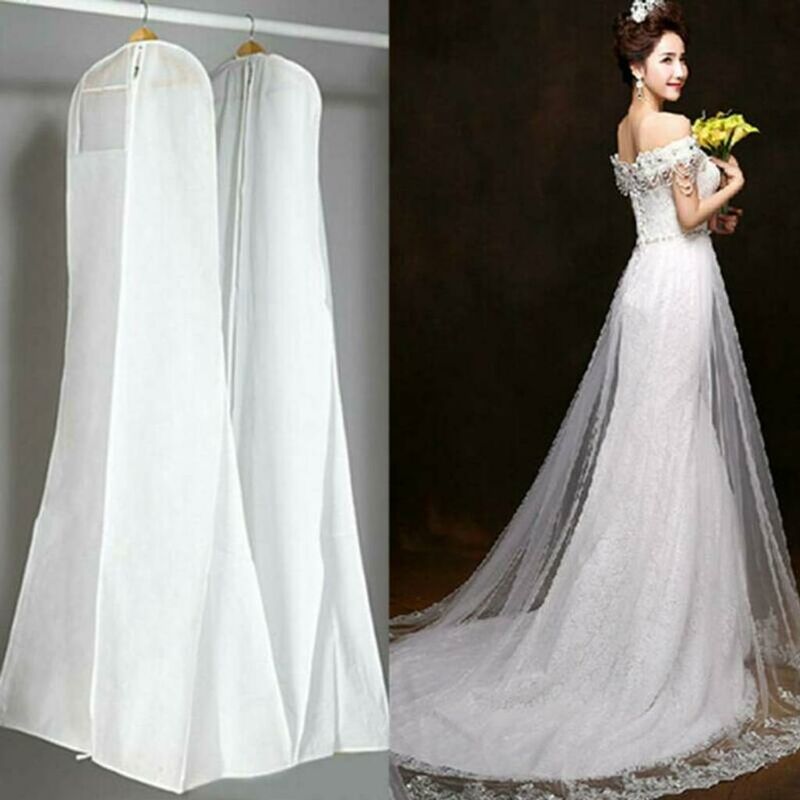 Housse de robe de mariée Extra Large Vêtement Robe de mariée Vêtements  Longs Protecteur Étui Étanche à la poussière