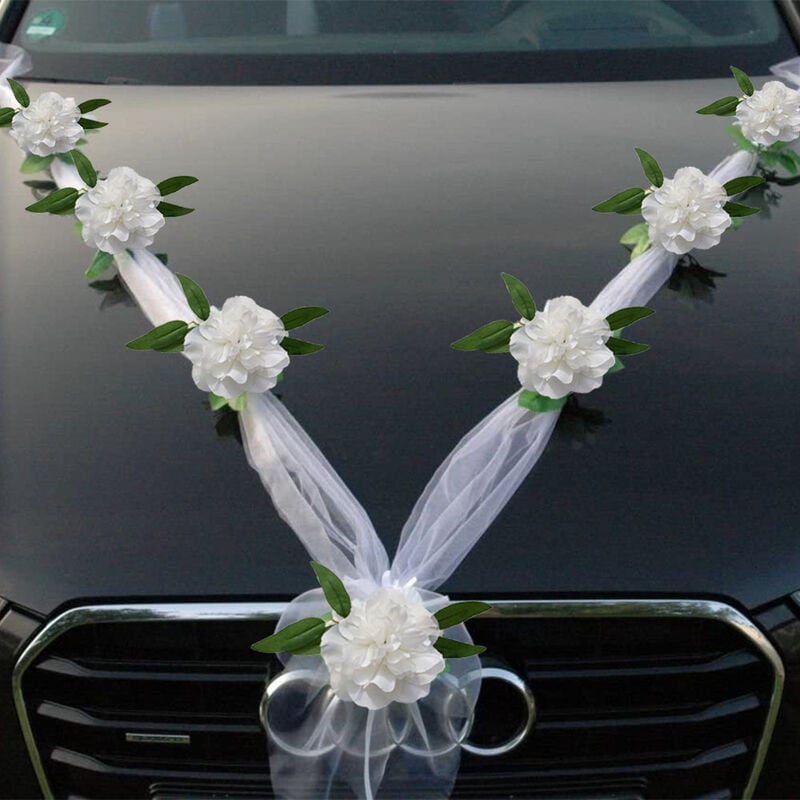 Fleurs de voiture de mariage, fleur artificielle décoration de