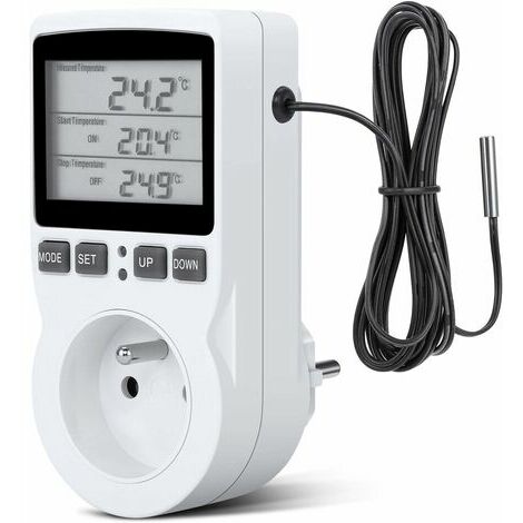 Ahlsen Thermostat Terrarium, Prise Thermostat Refroidissement et Chauffage,  Thermostat de Reptile pour Serpents, Geckos et Autres