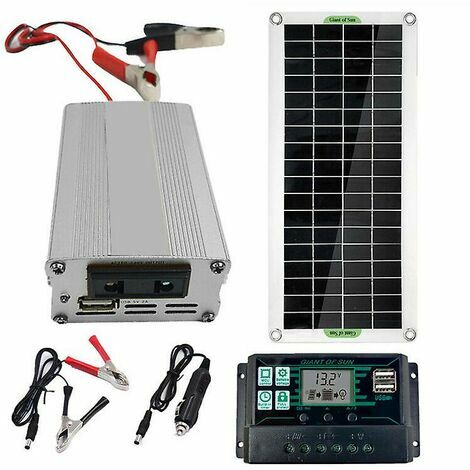 200w Kit panneau solaire 60a 12v Chargeur de batterie Contrôleur