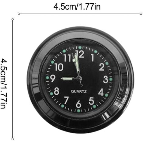 Guidon de moto Horloge lumineuse imperméable à l'eau En aluminium