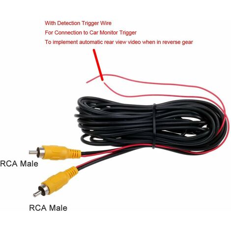 6M 20FT vidéo cable rallonge rca jack câble prise phono connecteur plug  pour recul voiture fil